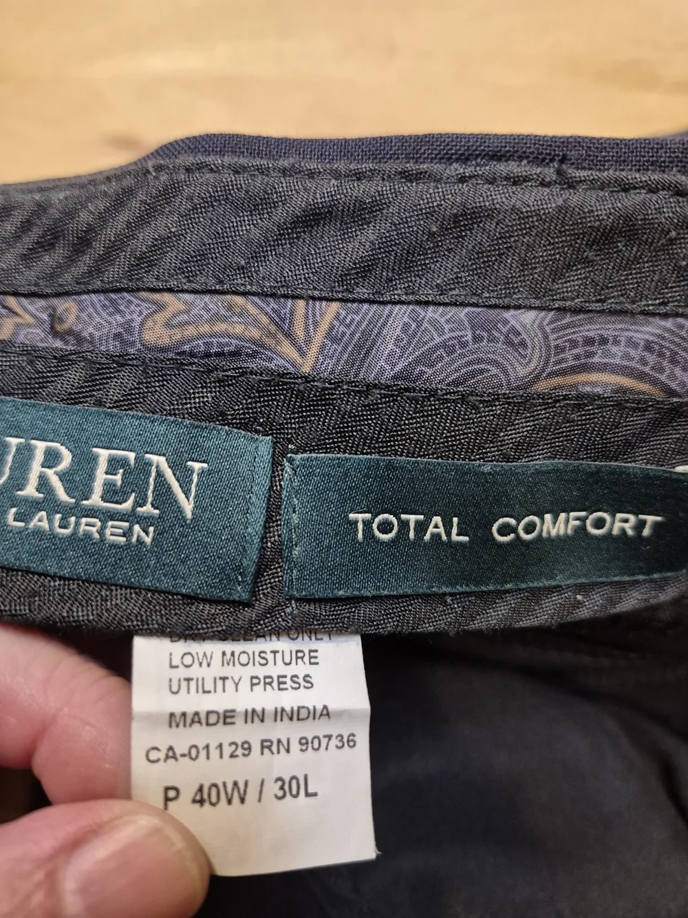 Lauren Ralph Lauren Men's Pleated Dress Pants in Dark Gray